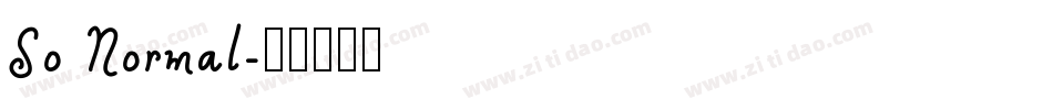 So Normal字体转换